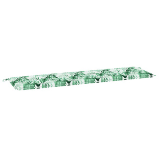 Poduszka na ławkę Materiał Oxford Wzór w liście 150 x 50 x 3 cm