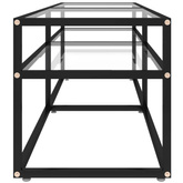 vidaXL Szafka pod TV, przezroczysta, 160x40x40,5 cm, hartowane szkło