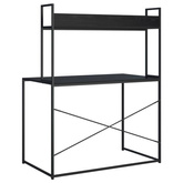 vidaXL Biurko na komputer, czarne 110x60x138cm materiał drewnopochodny