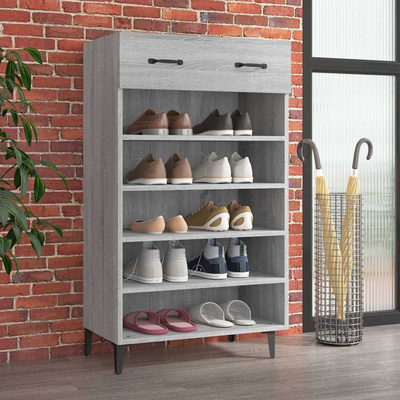 Szafka na buty, szary dąb sonoma, 60x35x105 cm