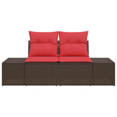 Sofa Ogrodowa z poduszką 184 x 62 x 69 cm polirattan