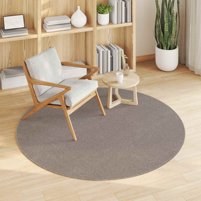 Dywany pokojowe Okrągły LUGO Kremowy i Taupe ? 120 CM Poliester