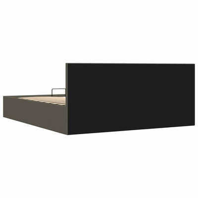 vidaXL Rama łóżka z podnośnikiem, ciemnoszara, tkanina, 160 x 200 cm