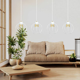 Lampa wisząca AJAX 4 WHITE/GOLD