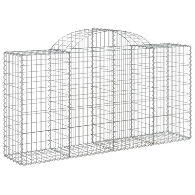 Kosze gabionowe, 10 szt, 200x50x100/120cm, galwanizowane żelazo