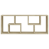 Półka ścienna, dąb sonoma, 36x16x90 cm, materiał drewnopochodny