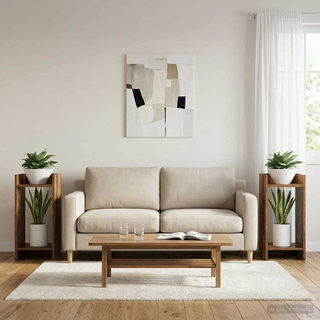 Stojak na rośliny 2 szt. Stare drewno 30 x 30 x 60 cm