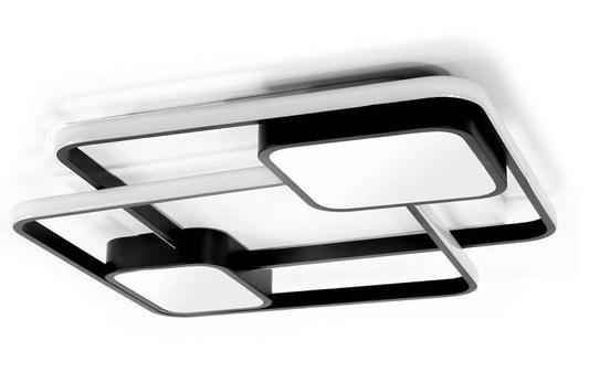 Lampa sufitowa LED czarna 80W + pilot dl-f03