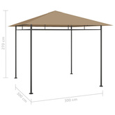 Altana, 3x3x2,7 m, kolor taupe, 180 g/m?