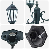 Lampa ogrodowa Vintage szczotkowana zieleń 57 x 49 x 241 cm