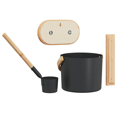 Zestaw akcesoriów do sauny 4 pcs Czarny