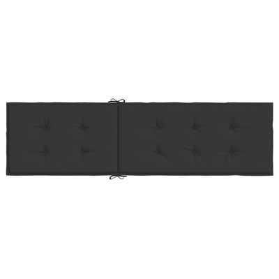 vidaXL Poduszka na leżak, czarna, (75+105)x50x4 cm