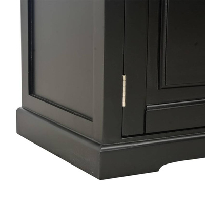 vidaXL Szafka pod TV, czarna, 120 x 30 x 40 cm, drewniana