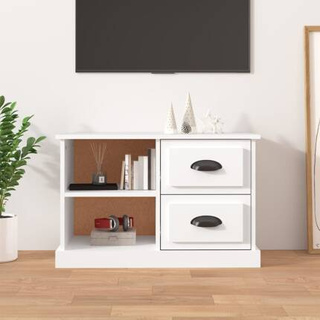 vidaXL Szafka pod TV, biała, 73x35,5x47,5 cm, materiał drewnopochodny