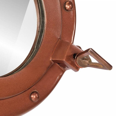 vidaXL Lustro wiszące w kształcie bulaja, Ø23 cm, aluminium i szkło