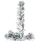 Smukła choinka połówka, sztuczna, ośnieżona, 150 cm