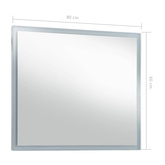 Ścienne lustro łazienkowe z LED, 80 x 60 cm vidaXL