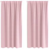 Firany blackout z kółkami 2 pcs Dziecięcy róż 175 x 140 cm