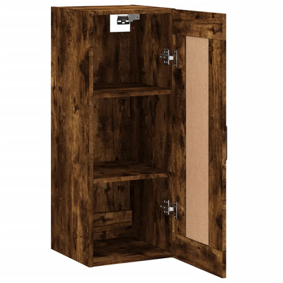 vidaXL Szafka wisząca, przydymiony dąb, 34,5x34x90 cm model standard