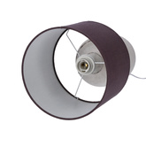 Lampka nocna Walia szara metalowa z abażurem E27