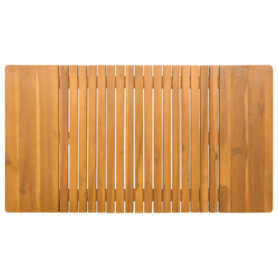 Mata do kąpieli Gładki brązowy 100 x 55 cm Lite Drewno Akacji