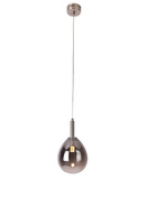 Lampa wisząca szklana LUKKA ze srebrnym kloszem – elegancka lampa do jadalni i salonu LED