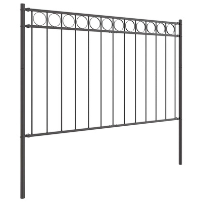 Element ogrodzenia ASSEN 170 x 130 cm Stal Szary