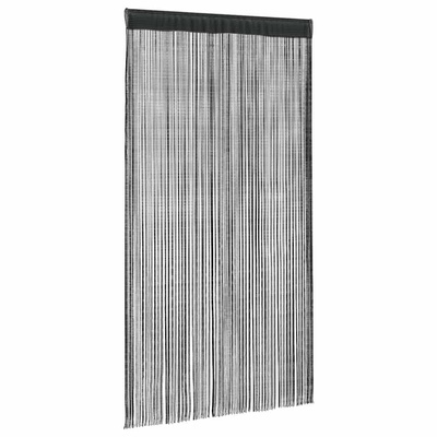 Zasłony sznurkowe, 2 sztuki, 140 x 250 cm, czarne