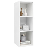 vidaXL Wisząca szafka pod TV, biała, 37x37x107 cm