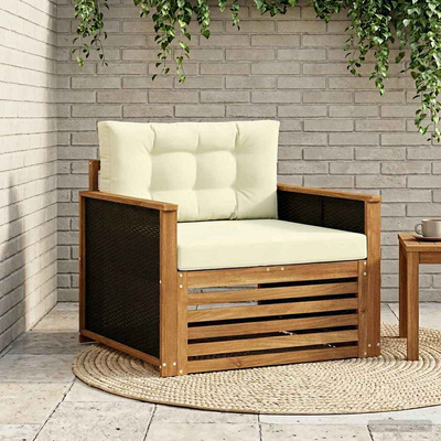 Środkowa sofa ogrodowa naturalny