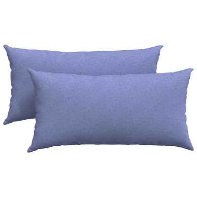 Poduszki na sofę 2 pcs Niebieski dżins 80 x 40 cm tkanina