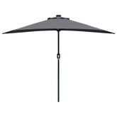 Parasolka ogrodowa Antracyt 294 x 150 x 224 cm Poliester i Stal