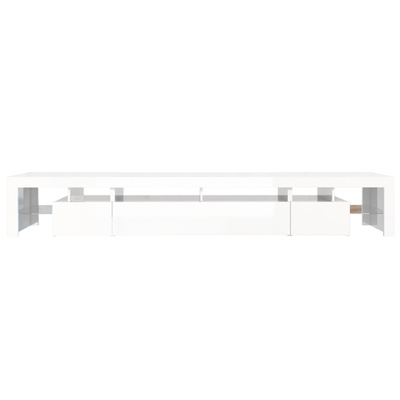 Szafka pod TV z oświetleniem LED, biała, 260x36,5x40 cm vidaXL