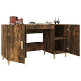 vidaXL Biurko, przydymiony dąb, 140x50x75 cm, materiał drewnopochodny model standard