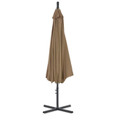 Parasol wiszący ze stalowym słupkiem, 300 cm, taupe