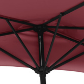 Półparasol balkonowy, aluminiowy słupek, bordo, 300x155x223 cm