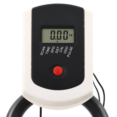 vidaXL Rower treningowy do ćwiczeń, z pomiarem pulsu, biało-czerwony