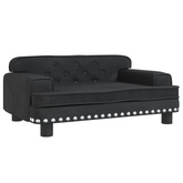 vidaXL Legowisko dla psa, czarne, 70x45x30 cm, aksamit