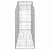 Kosze gabionowe, 8 szt, 200x50x100/120 cm, galwanizowane żelazo