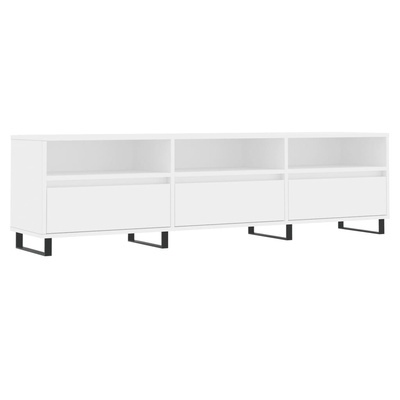 vidaXL Szafka pod TV, biała, 150x30x44,5 cm, materiał drewnopochodny wariant 7