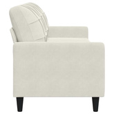 3-osobowa sofa, kremowa, 210 cm, tapicerowana aksamitem