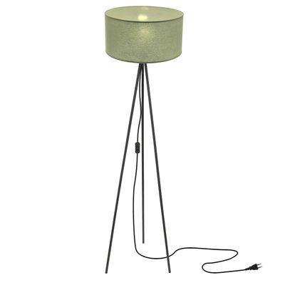 SHANTI lampa podłogowa czarny 1x40W E27 abażur miętowy  51-38753