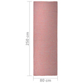 vidaXL Dywan zewnętrzny o płaskim splocie, 80x250 cm, czerwony