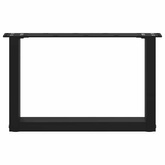 Nogi do stolika kawowego w kształcie litery U 2 szt. Czarne 50x(30-31) cm Stal