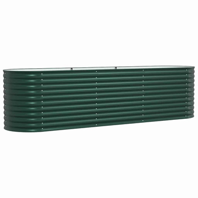 Podniesiony grządka Zielony 320 x 80 x 81 cm Stal