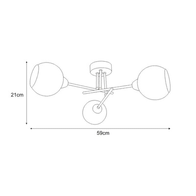 Lampa sufitowa K-JSL-1302/3 z serii FONS KAJA