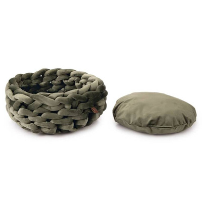 Designed by Lotte Legowisko dla kota Ziba, zielone, 40x15 cm