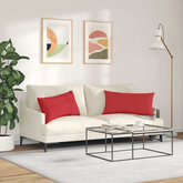 Poduszki na sofę 2 pcs Czerwony 80 x 40 cm tkanina