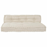 Poduszka do sofy paletowej 2 pcs kremowy 120 x 80 x 38 cm