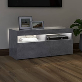vidaXL Szafka pod TV z oświetleniem LED, szarość betonu, 90x35x40 cm